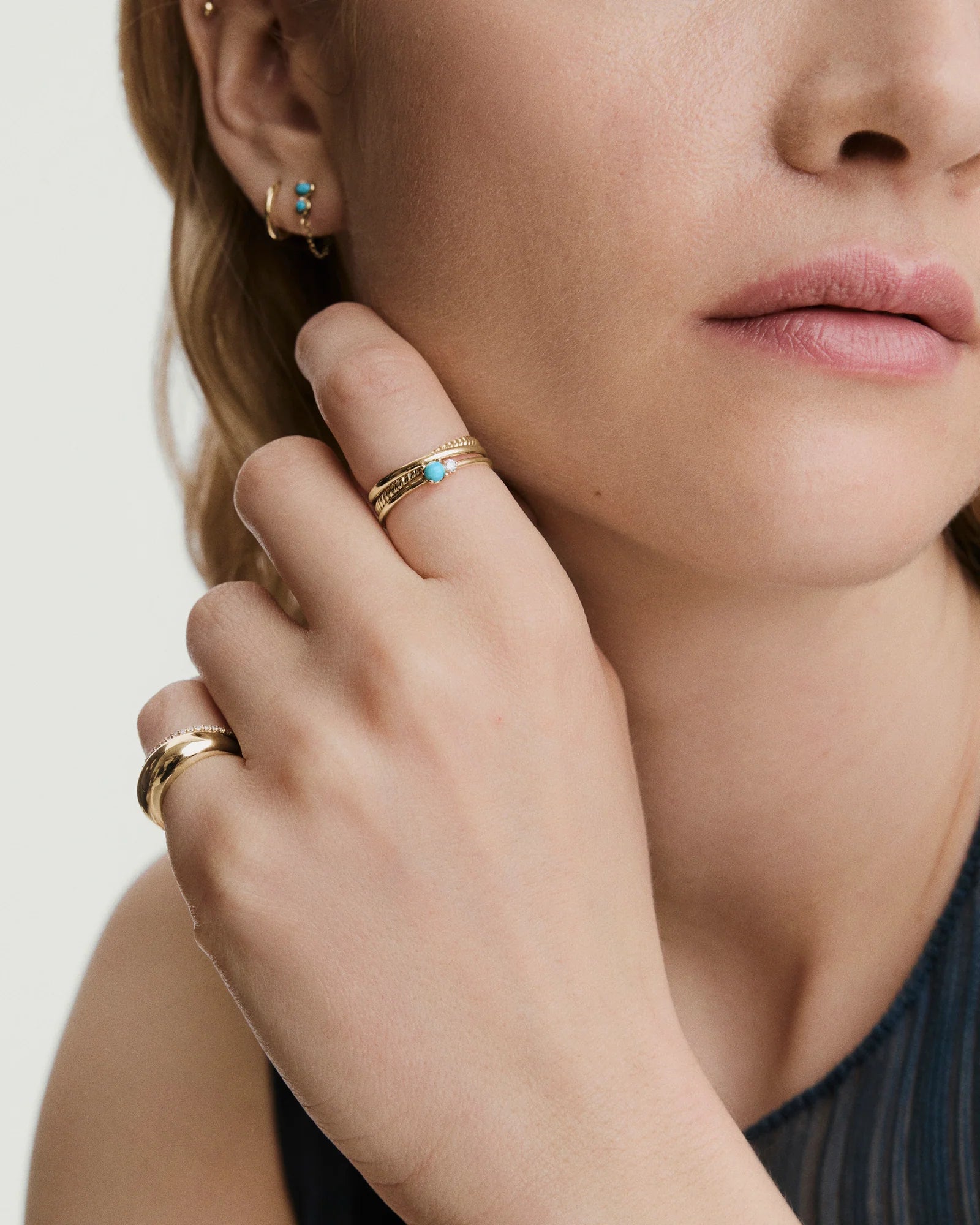 Bague Entrelacs Doré & Argent